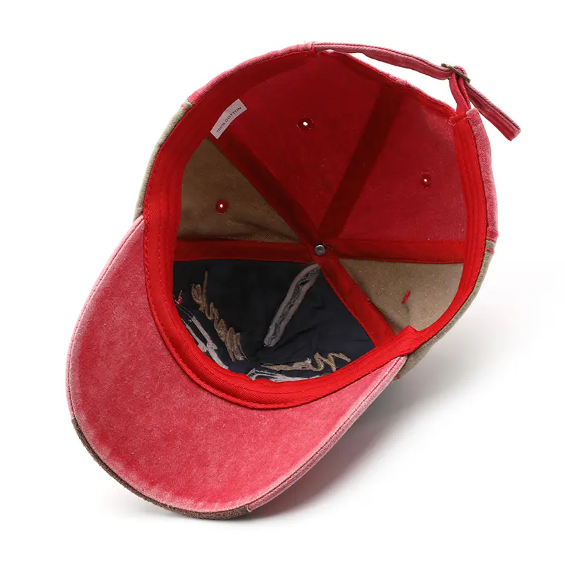 Embroidery Letter Baseball Hat Vintage Washed Cotton Snapback Cap for Men Women Versatile Summer Sports Sun Hats