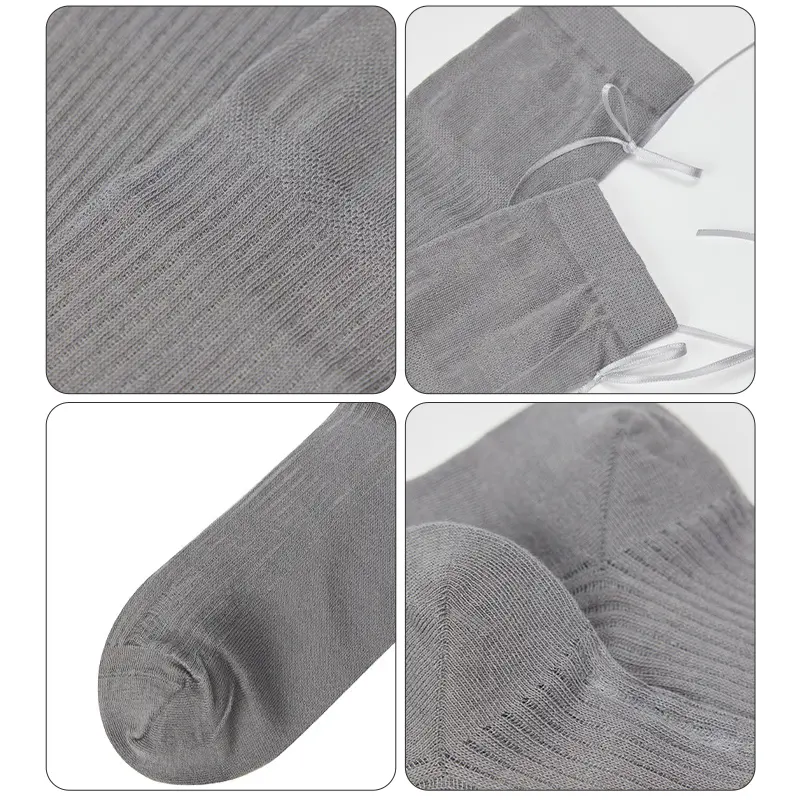 Y2K Bow Socks for Women Summer Breathable Mesh Girls Knee High Sock Japanese Solid Color Sweet Girls Lolita Stockings