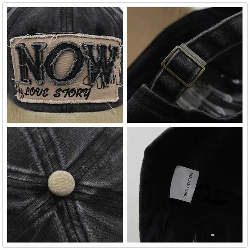 Letter Embroidered Baseball Cap for Men Women Adjustable Hip Hop Streetwear Sun Hats Spring Autumn Cotton Snapback Caps