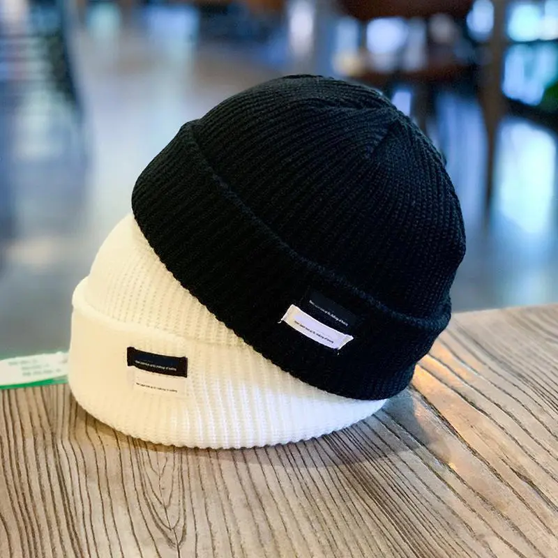 Winter Beanies for Women Men Warm Knit Wool Docker Cap Unisex Retro Hip Hop Dome Skullcap