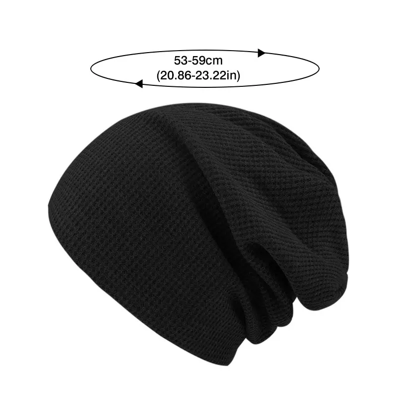 Autumn Winter Beanies Hat for Women Korean Slouchy Skull Cap Solid Color Female Knitted Warm Baggy Hats