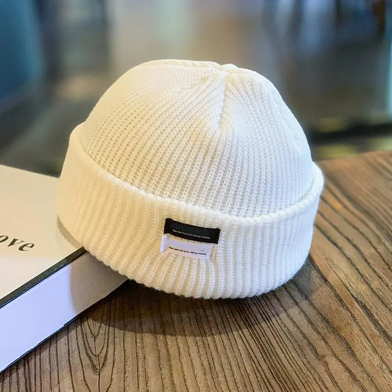 Winter Beanies for Women Men Warm Knit Wool Docker Cap Unisex Retro Hip Hop Dome Skullcap