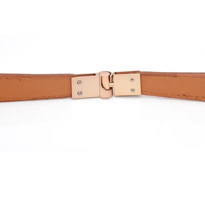 New Metal Buckle Elastic Belt for Women Solid Color Stretchy Waistband  Lady Female Dress Shirt Skinny Decorative Waist Strap