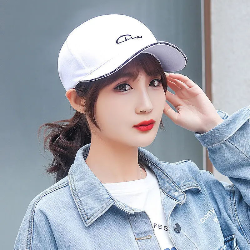 Men Baseball Hat Solid Color Letter Embroidery Wild Snapback Cap Hip Hop Spring Summer Travel Women Sun Protection Caps