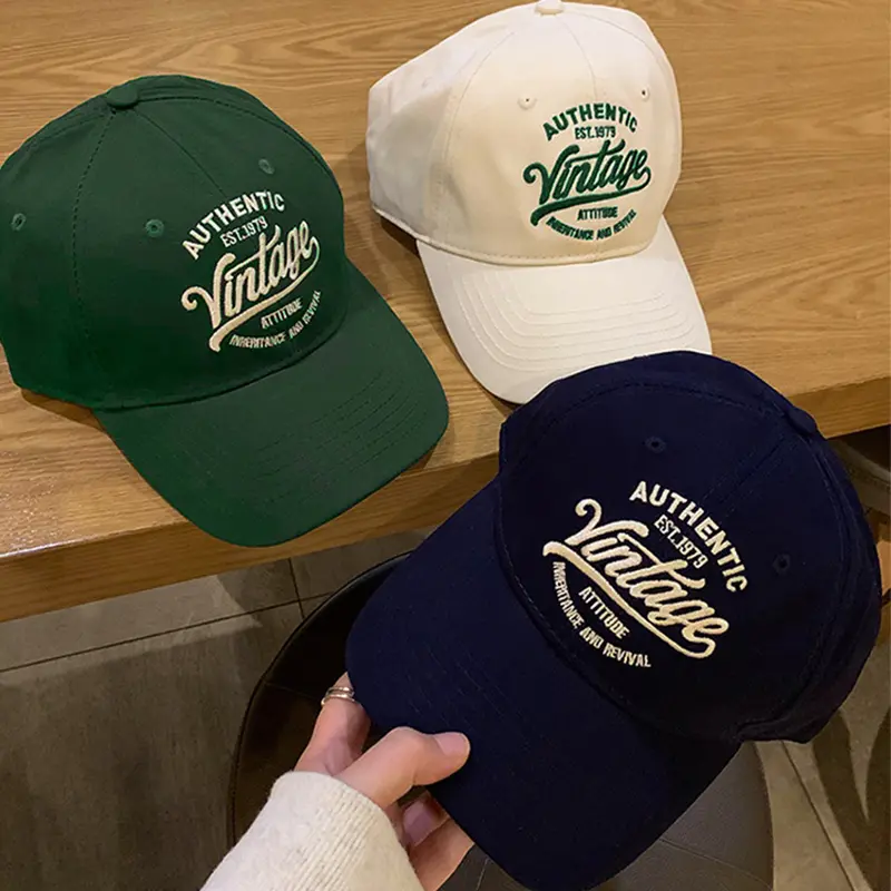 Summer Letter Embroidered Baseball Cap Korean Cotton Peaked Cap for Women Men Outdoor Adjustable Sport Sun Hats