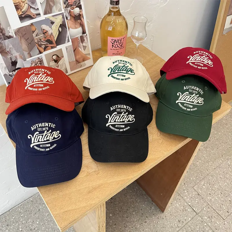 Summer Letter Embroidered Baseball Cap Korean Cotton Peaked Cap for Women Men Outdoor Adjustable Sport Sun Hats