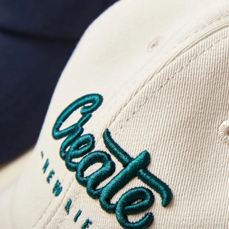 Letter Embroidered Baseball Cap for Women Summer Sunshade Curved Brim Sun Hat Korean Hip Hip Lady Snapback Caps