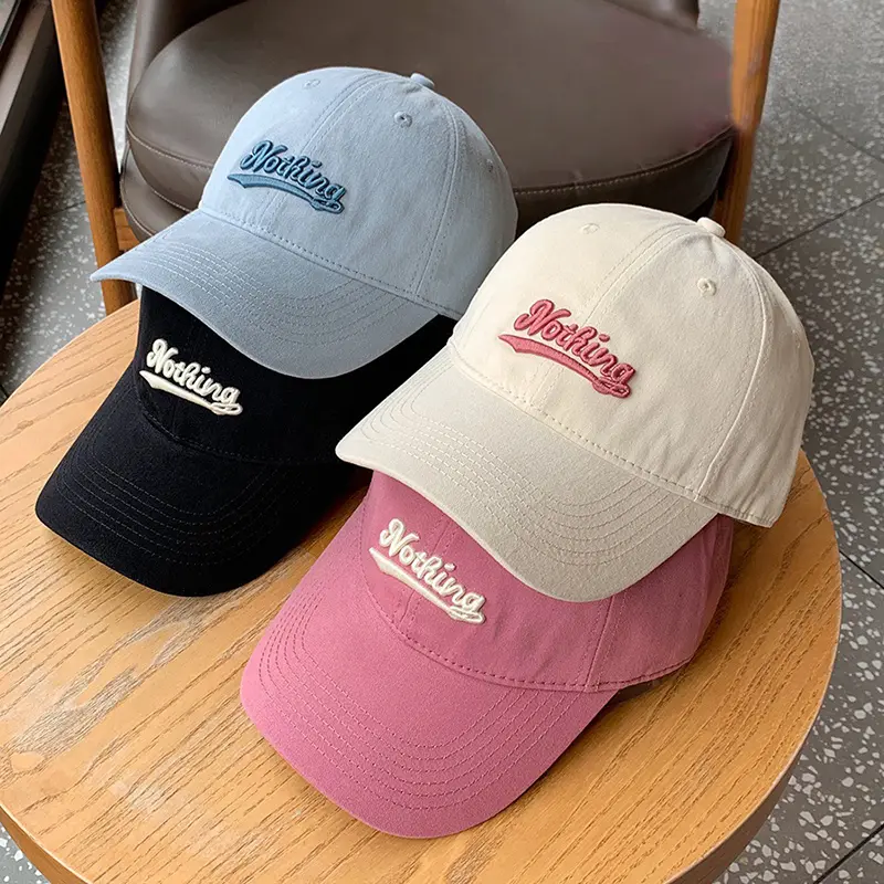 Y2K Embroidery Letter Baseball Cap Women Summer Cotton Sunscreen Hat Korean Hip Hop Snapback Caps Unisex Sports Dad Trucker Hats