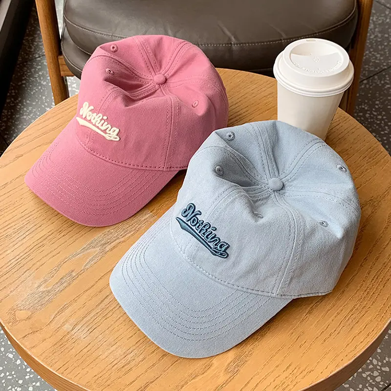 Y2K Embroidery Letter Baseball Cap Women Summer Cotton Sunscreen Hat Korean Hip Hop Snapback Caps Unisex Sports Dad Trucker Hats