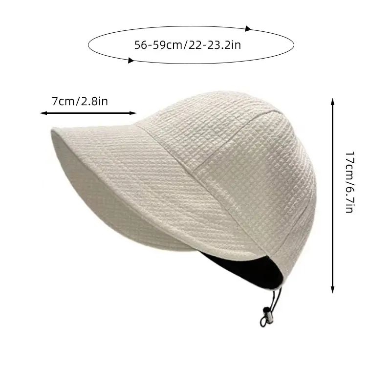 Solid Color Women Fisherman Cap Spring Autumn Big-brim Sun Visor Hat for Female Outdoor Adjustable Baseball Caps Gorras 버킷햇