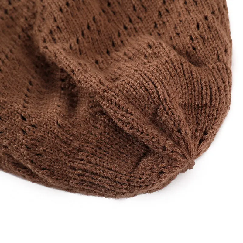 Woman Hip Hop Knitted Hat Women Men Unisex Chunky Cap Winter Warm Slouchy Cap Crochet Ski Beanie Hat Skullies Casual Bonnet