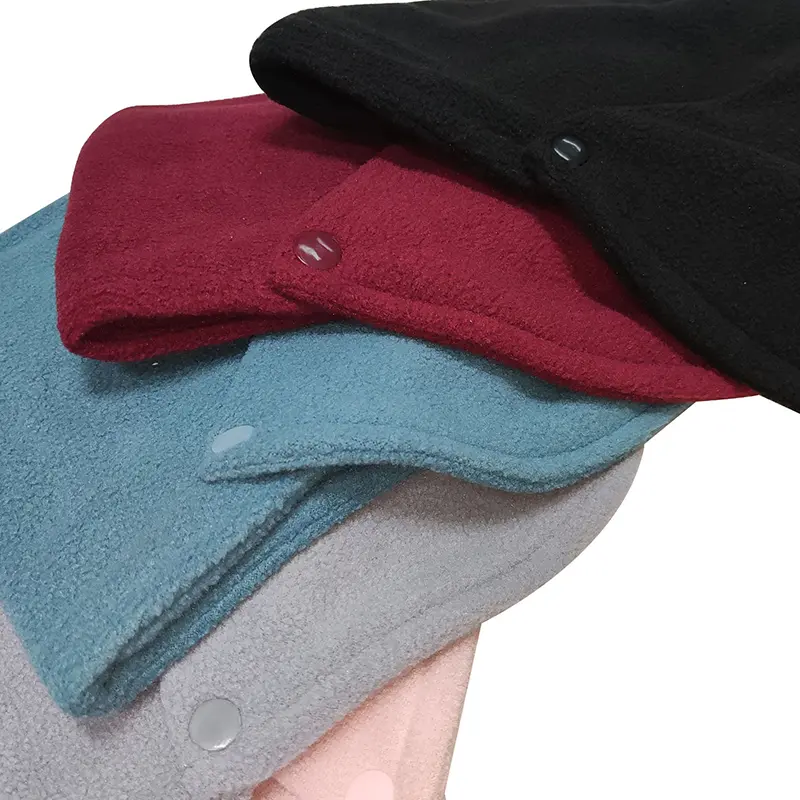 Winter Plush Scarf for Women Thick Warm Polar Fleece Fake Collar Scarves Solid Color Lady Bib Snood Female Neckerchief