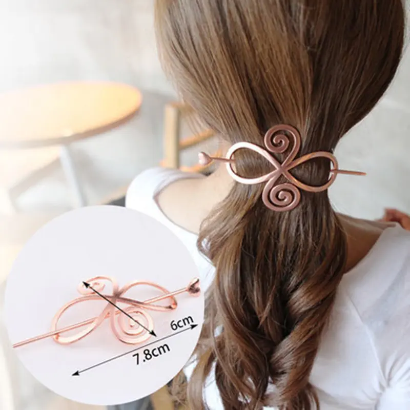 Korean Exquisite Women Hair Clips Lady Long Hair Slide Clip Metal Hairpins Barrette Shawl Pin Bun Holder Hair Accessories