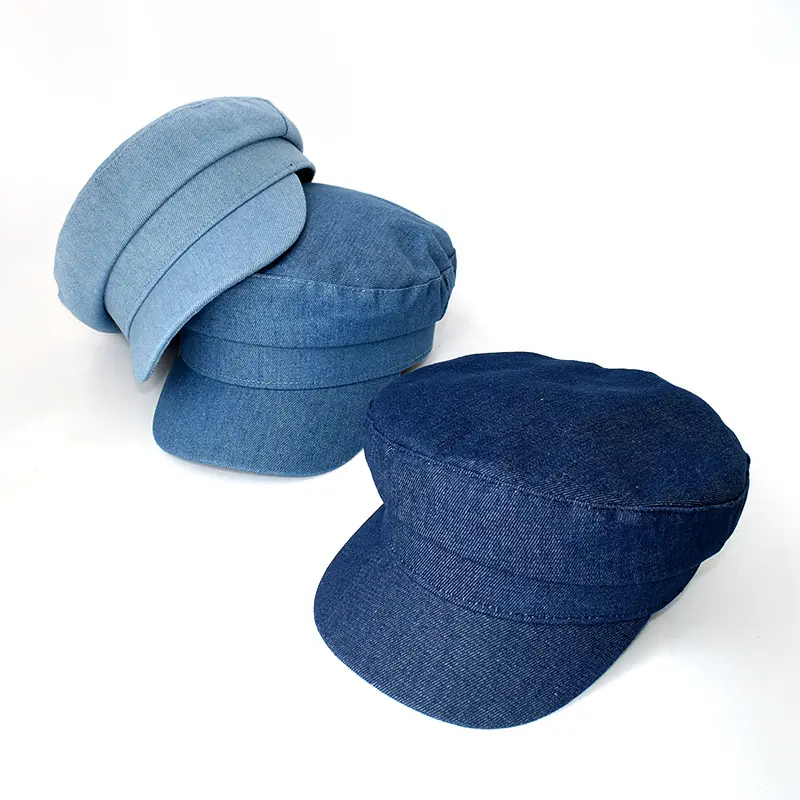 Japanese and Korean Light Denim Casual Duckbill Hat, Retro Fashion Versatile, Street Minimalist Casual Artist Hat
