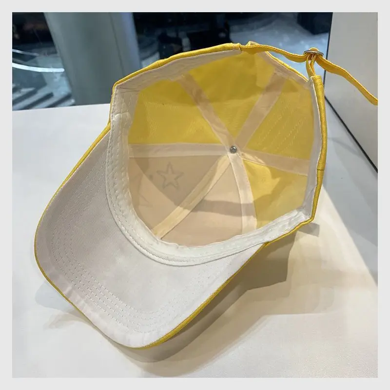 Women's Baseball Cap Five Pointed Star Inlaid Diamond Sun Hat Spring And Summer Cotton Adjustable Casual Female Peaked Cap Girl