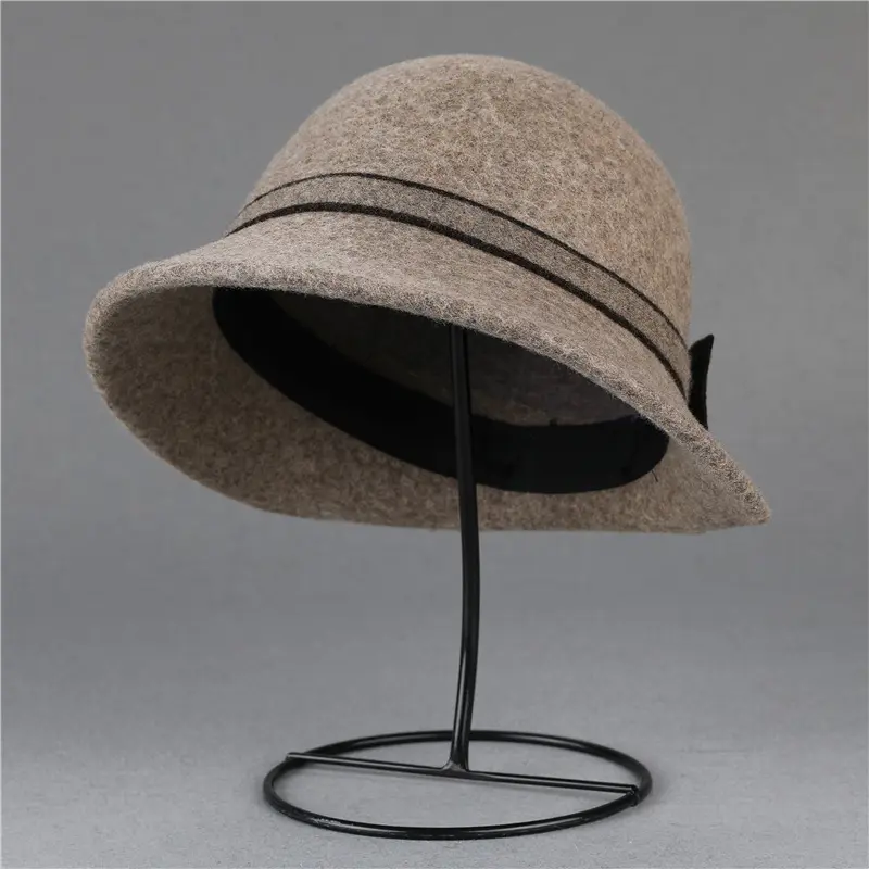 Autumn And Winter Woolen Basin Hat, Fashionable Retro Temperament, Socialite Top Hat, Middle-Aged And Elderly Fisherman Hat