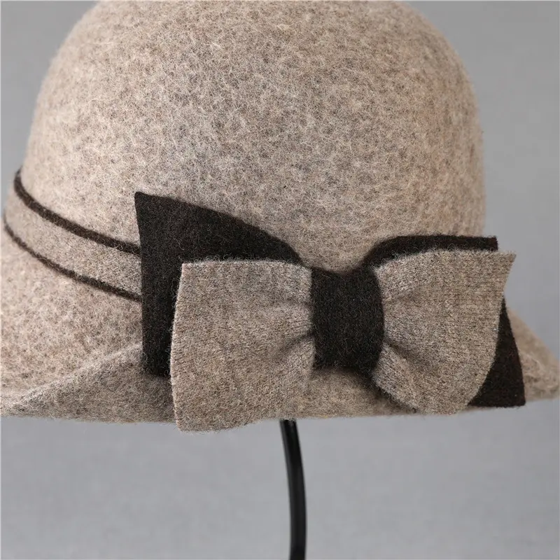 Autumn And Winter Woolen Basin Hat, Fashionable Retro Temperament, Socialite Top Hat, Middle-Aged And Elderly Fisherman Hat