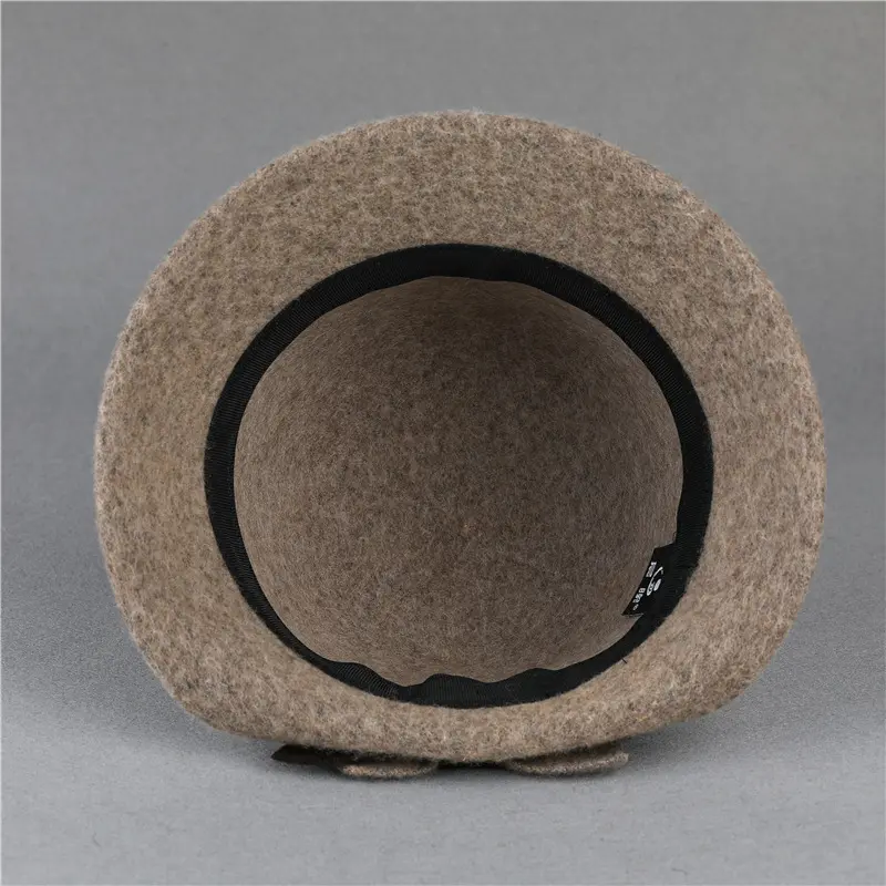 Autumn And Winter Woolen Basin Hat, Fashionable Retro Temperament, Socialite Top Hat, Middle-Aged And Elderly Fisherman Hat