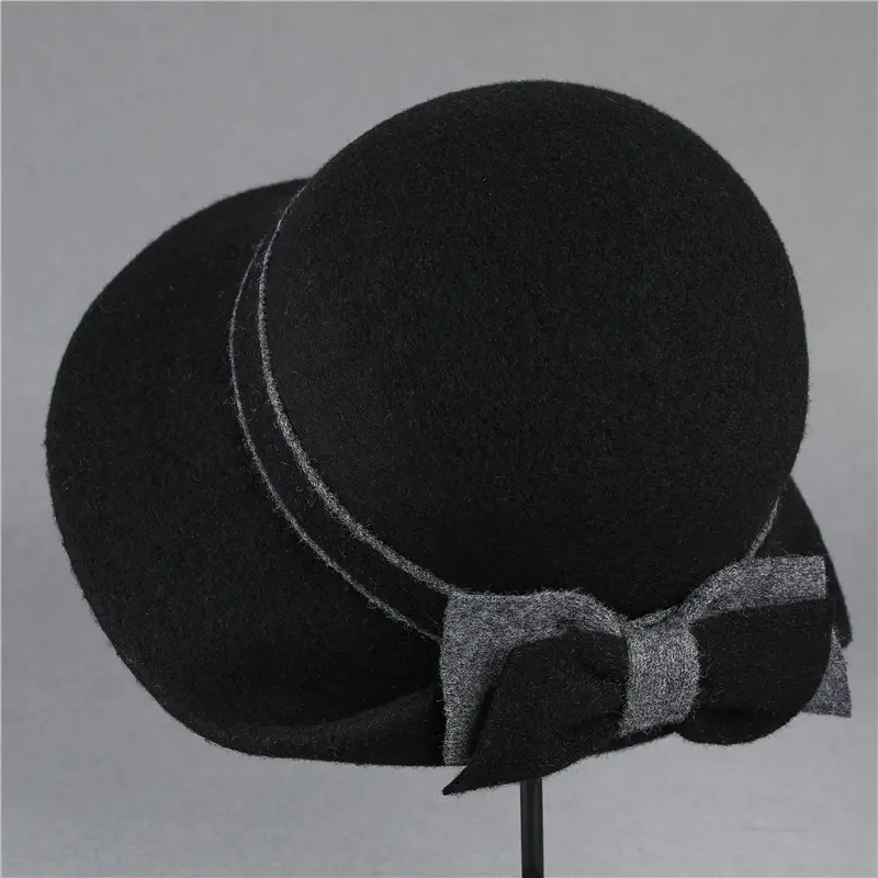 Autumn And Winter Woolen Basin Hat, Fashionable Retro Temperament, Socialite Top Hat, Middle-Aged And Elderly Fisherman Hat