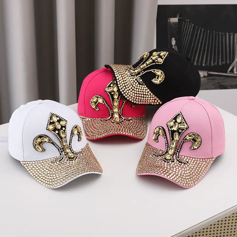 New Denim Diamond Studded Baseball Cap, Trendy And Stylish, Small Duckbill Cap, Outdoor Sun Protection And Sunshade Hat