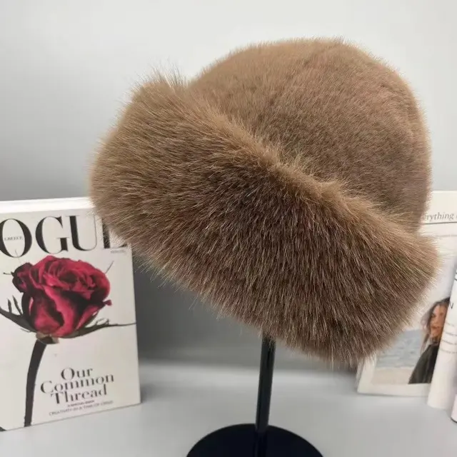 2024 New Winter Plush Fisherman Hat For Women, Fashionable And Versatile, Warm, Windproof And Cold Proof Basin Hat