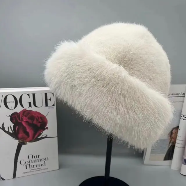 2024 New Winter Plush Fisherman Hat For Women, Fashionable And Versatile, Warm, Windproof And Cold Proof Basin Hat