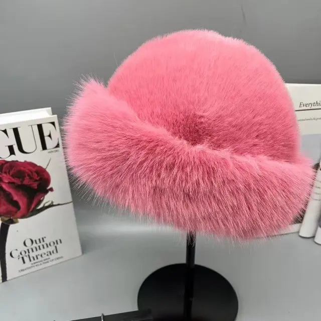 2024 New Winter Plush Fisherman Hat For Women, Fashionable And Versatile, Warm, Windproof And Cold Proof Basin Hat