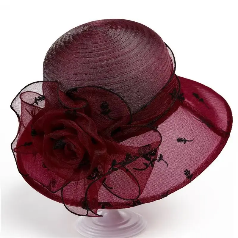 Sun hat Women's Summer Organza Fisherman Hat Travel Vacation Sun Hat UV Resistant Retro Hat