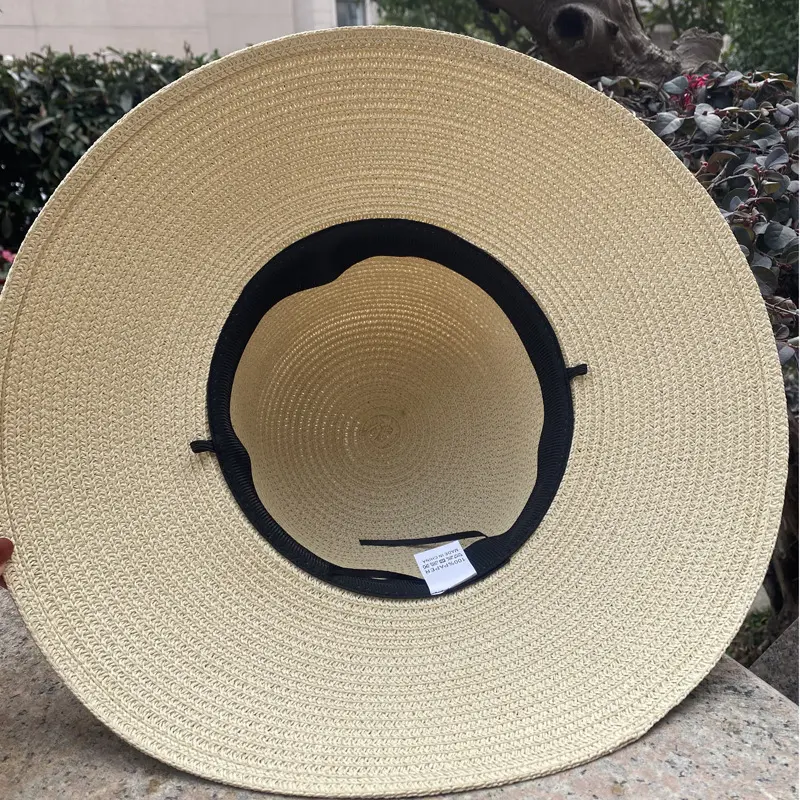 2025 New Straw Hat Women's Cross border Hot Selling Sunshade Summer Vacation Beach Hat Sun Hat
