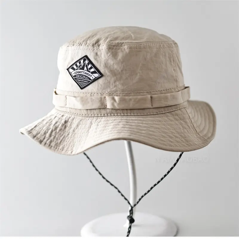 New Solid Color Quick Drying Flat Top Fisherman Hat For Men And Women, Fashionable And Casual Versatile Hiking And Camping Hat