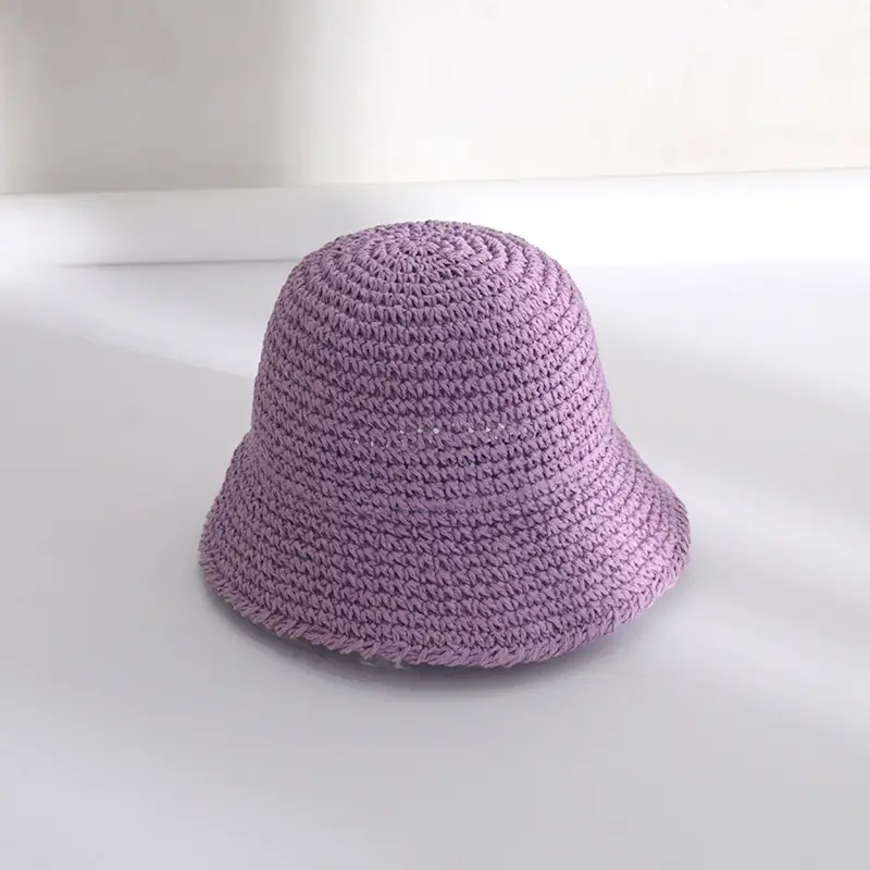 Beach Korean Straw Hat Summer Women Visor Bucket Hat Fisherman Hat Hand weaving Panama Girl Fishing Chapeau Sun Hats for Women
