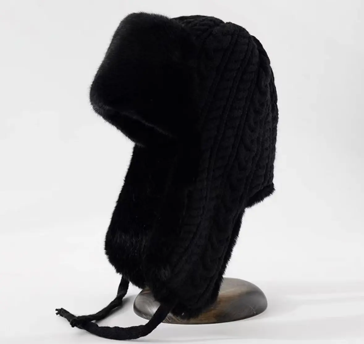 Extended Ear Protection Lei Feng Hat Women's Knitted Hat Winter Cycling Warm and Cold proof Korean Edition Versatile Hat
