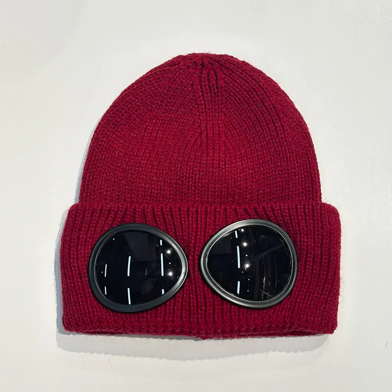 Autumn and Winter Windproof Glasses Knitted Hat Trend Men and Women Personalized Warm Ear Protection Woolen Hat Outdoor Hat