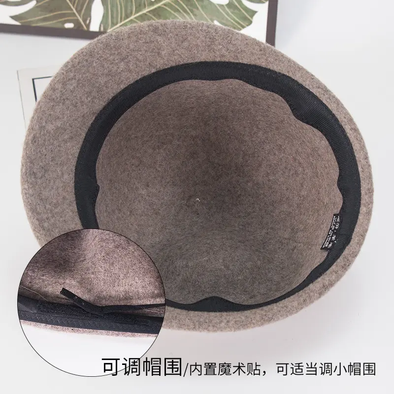 Wool Short Eave Fisherman Hat Women's Autumn And Winter Korean Version Woolen Warm Hat British Elegant Cold Proof Top Hat