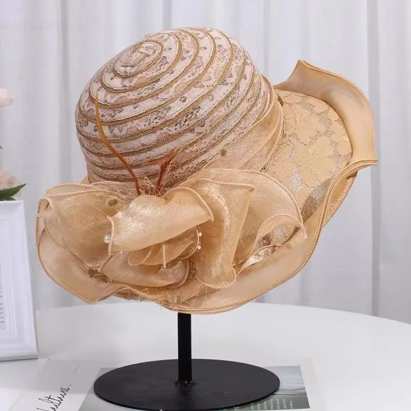 Flower Fascinators Races Hats For Women Elegant Banquet Fascinator Hat Girls Ladies Formal Wedding Dress Fedora Hats