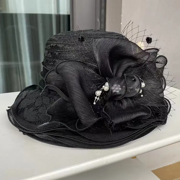 Flower Fascinators Races Hats For Women Elegant Banquet Fascinator Hat Girls Ladies Formal Wedding Dress Fedora Hats
