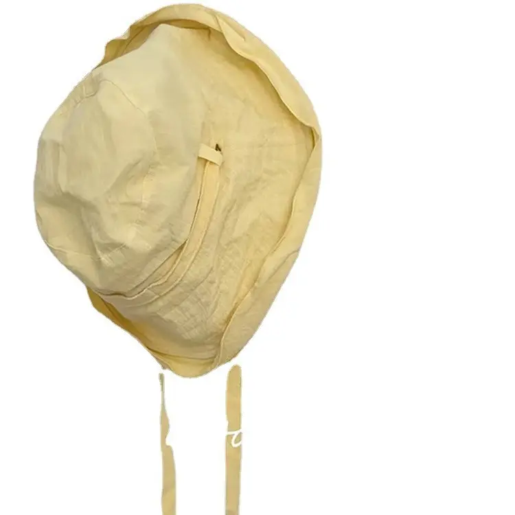 Cotton And Linen Japanese And Korean Spring/Summer Versatile Hat Strap Drawstring Lightweight Fisherman Hat Sun Hat