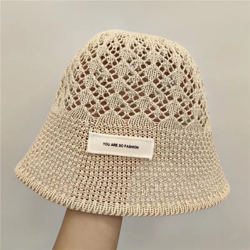 Korean Version Hollow Fisherman Hat Women Spring and Summer Thin Outdoor Sunshade Sun Hats Trend Versatile Bucket Basin Cap