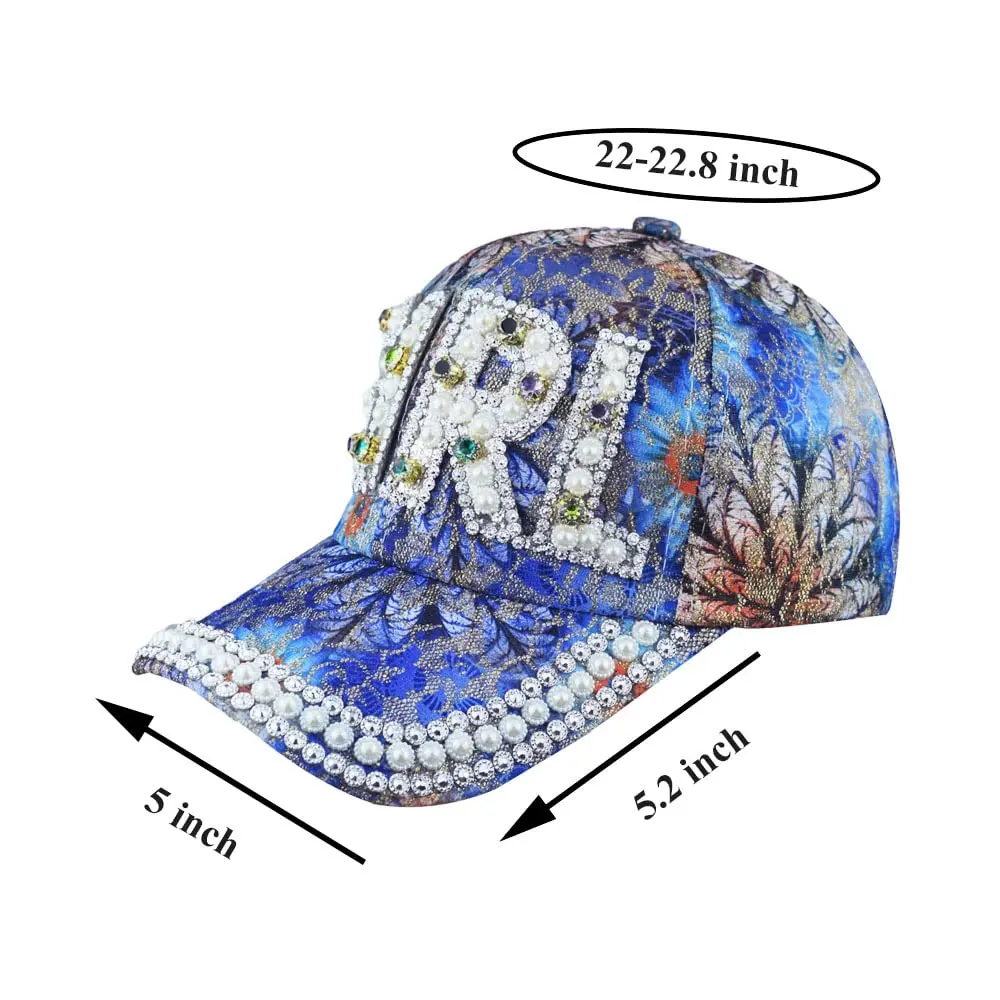 Women Sun Hats With Rhinestone UV Protection Shiny Decorate Baseball Cap Dance Show Personality Caps Street Outdoor Hip Hop Hat