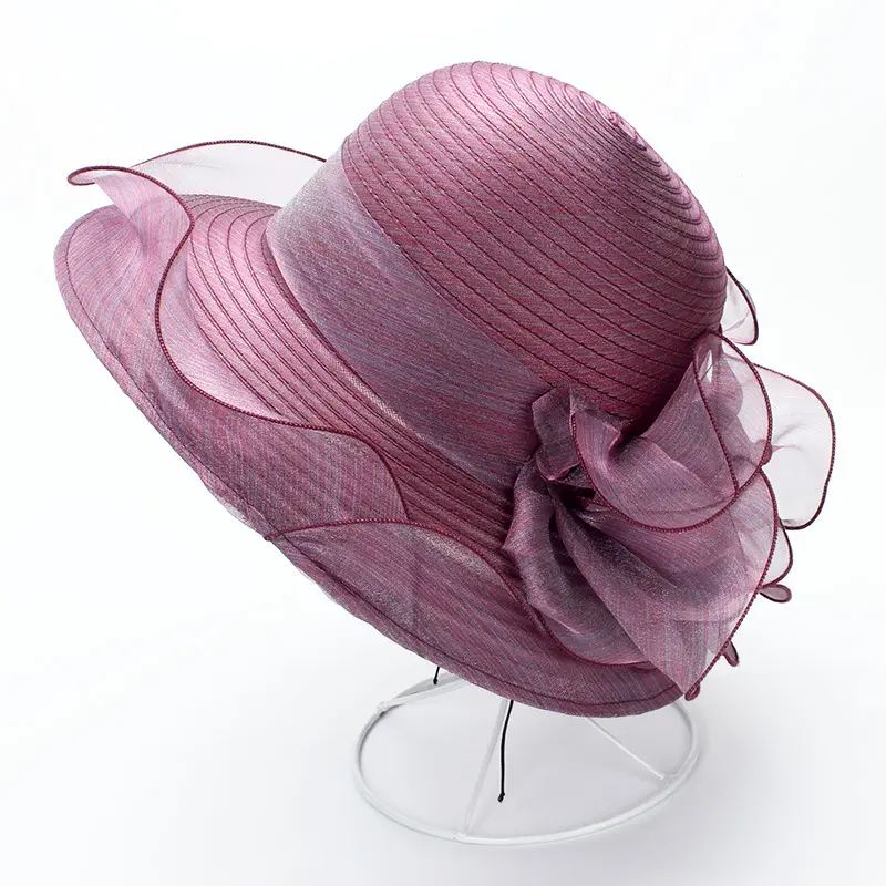 Summer Large Brimmed Fisherman Hat Lace Women's Beach Sun Protection And Sunshade Hat Organza Hat Summer Sun Hat Cool Hat