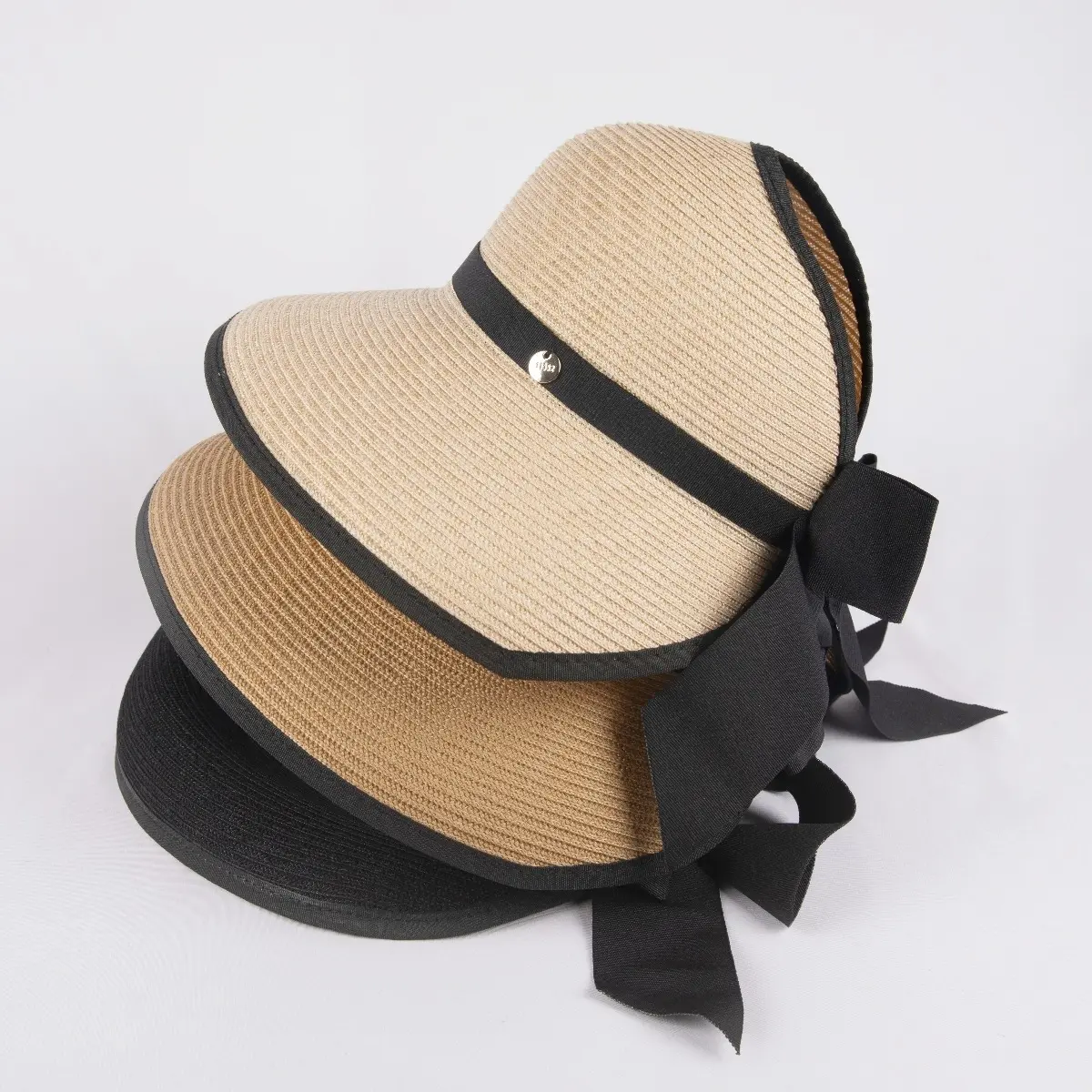 Japanese Summer Vacation With Large Eaves, Sun Protection, Sun Shading, Grass Weaving, UV Protection, Foldable Top Hat, Bow Hat