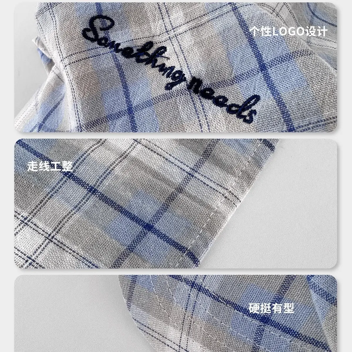 Retro Plaid Strap Headband Hat, Sunscreen Baseball Hat, 2025 New Men's And Women's Street Dance Skateboard Duckbill Hat