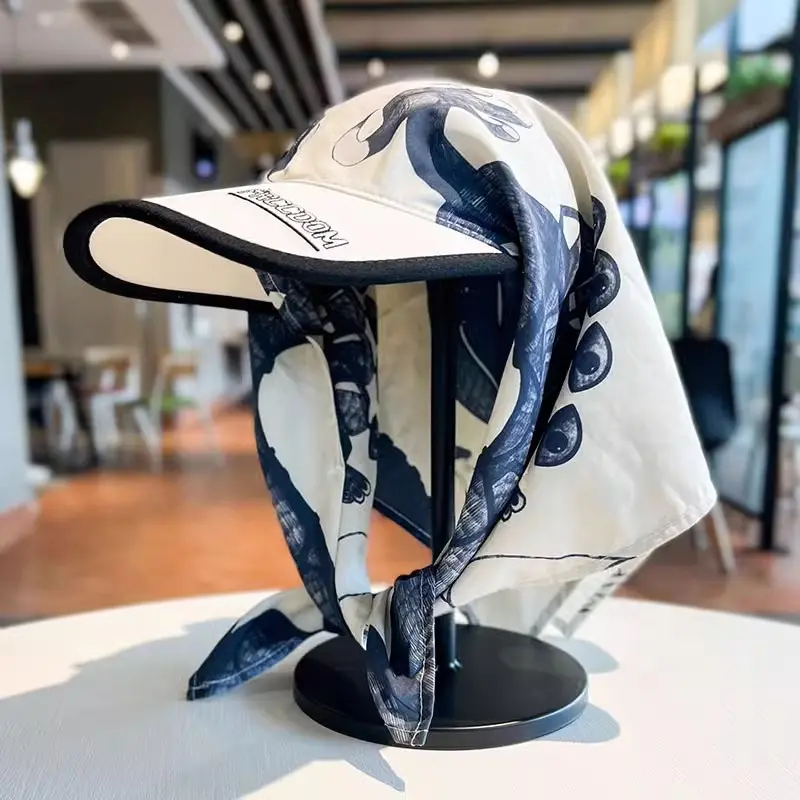 Big Brimmed Baseball Cap 2025 New Headscarf Summer Sunshade Hat Korean Version Butterfly Bow Women's Sun Hat