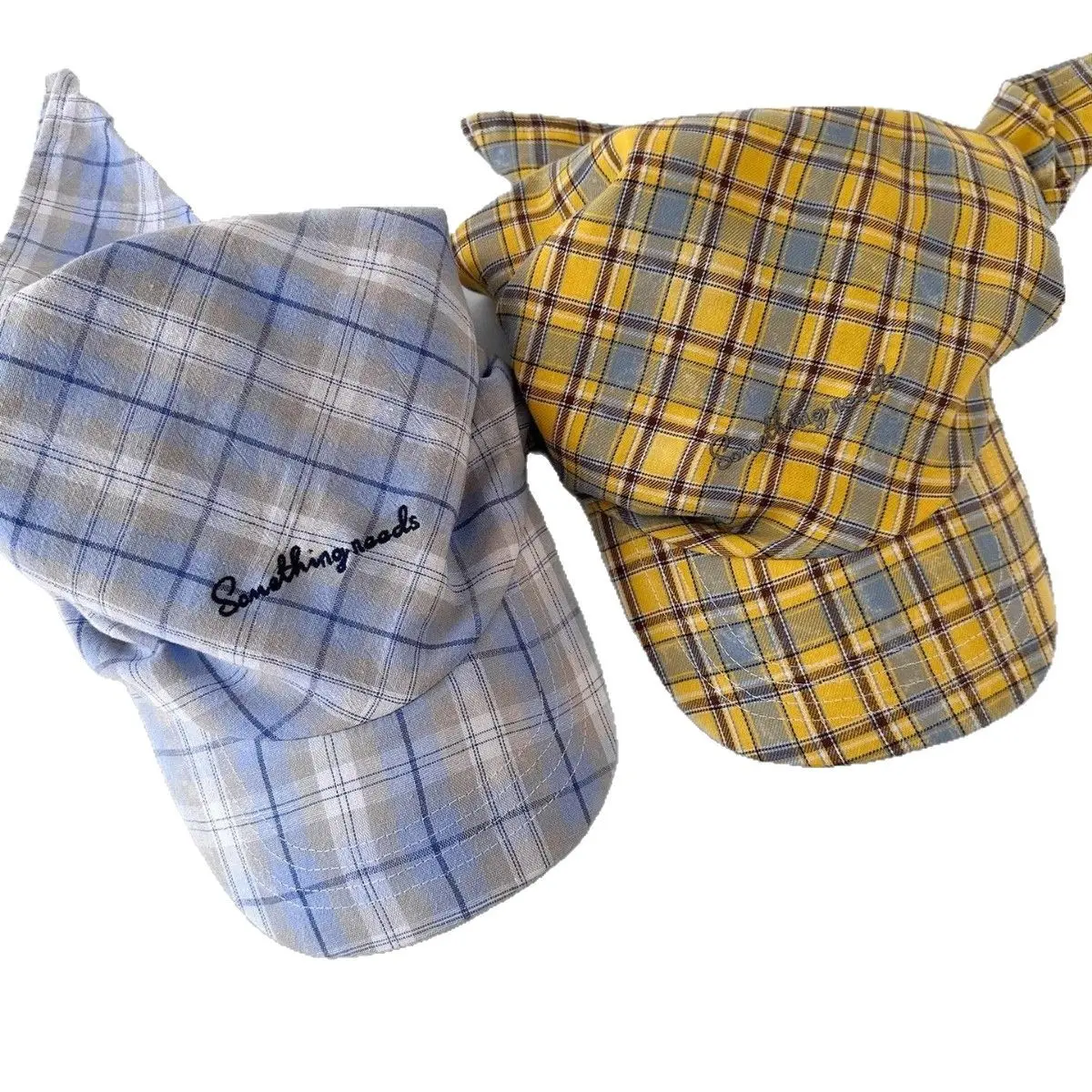 Retro Plaid Strap Headband Hat, Sunscreen Baseball Hat, 2025 New Men's And Women's Street Dance Skateboard Duckbill Hat