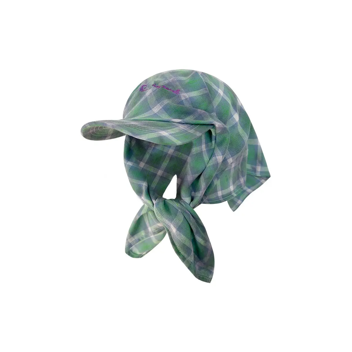 Retro Plaid Strap Headband Hat, Sunscreen Baseball Hat, 2025 New Men's And Women's Street Dance Skateboard Duckbill Hat