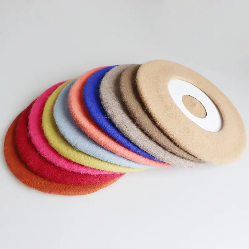 Wool Thick Beret French Artist Style Warm Winter brimless beanie Women's Retro Solid Color Beret Elegant Comfortable Hat