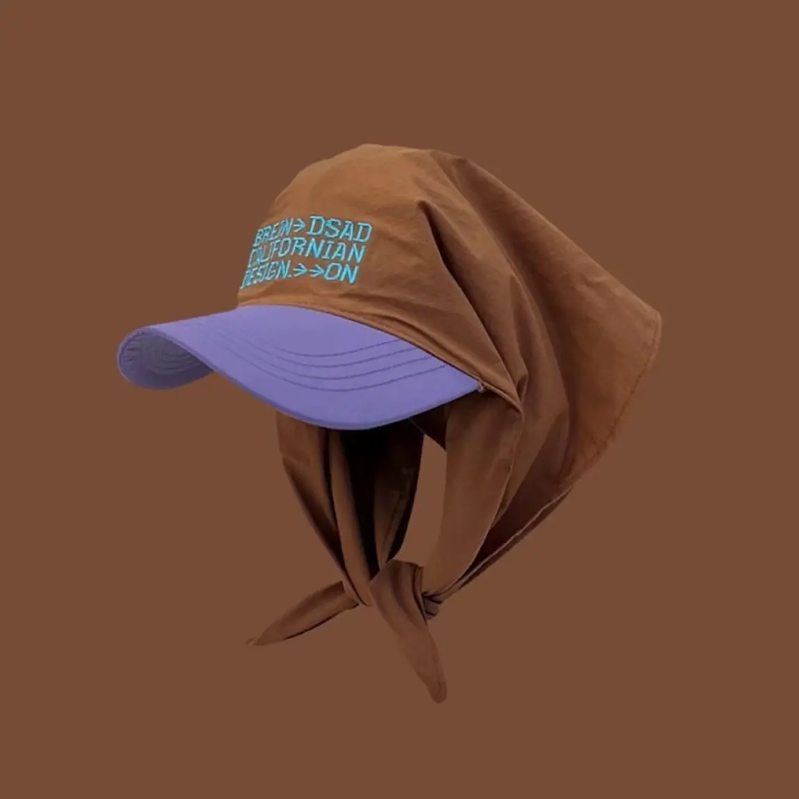 Korean Fashion Women Cotton Head Bandana Scarf Visor Hat Wide Brim Sunhat Female Summer Beach UV Protection Beach Sun Hats 2024