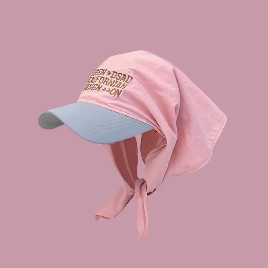 Korean Fashion Women Cotton Head Bandana Scarf Visor Hat Wide Brim Sunhat Female Summer Beach UV Protection Beach Sun Hats 2024
