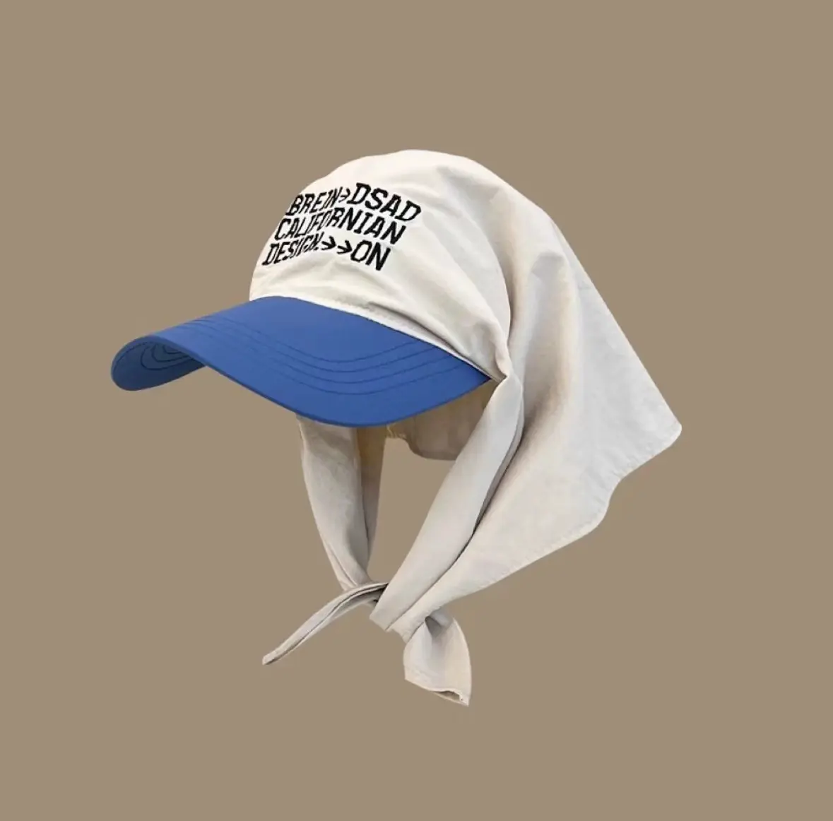 Korean Fashion Women Cotton Head Bandana Scarf Visor Hat Wide Brim Sunhat Female Summer Beach UV Protection Beach Sun Hats 2024