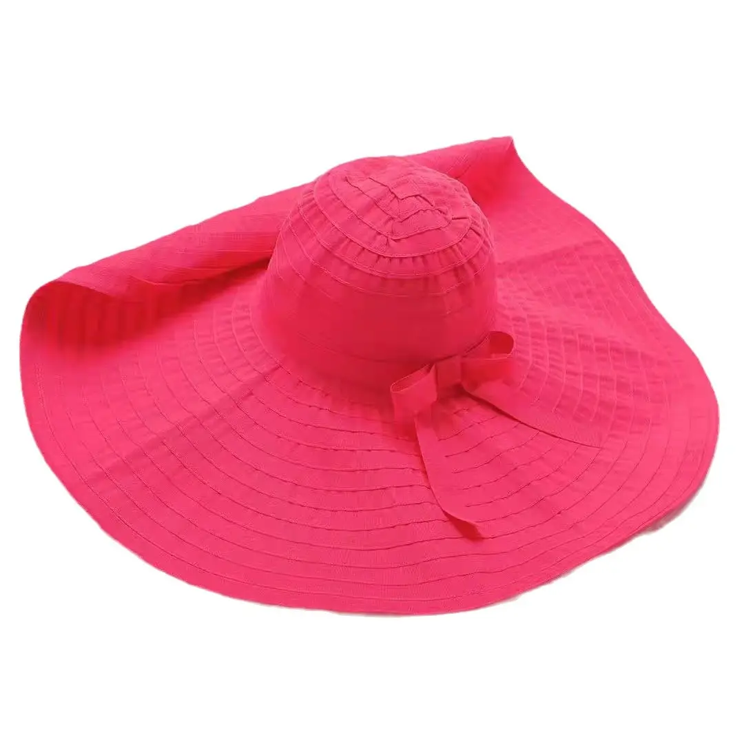 Summer Fashion Foldable Sun Hat For Face Protection And Sun Protection, Fisherman Hat With Bow And Large Brim Outdoor Sun Hat